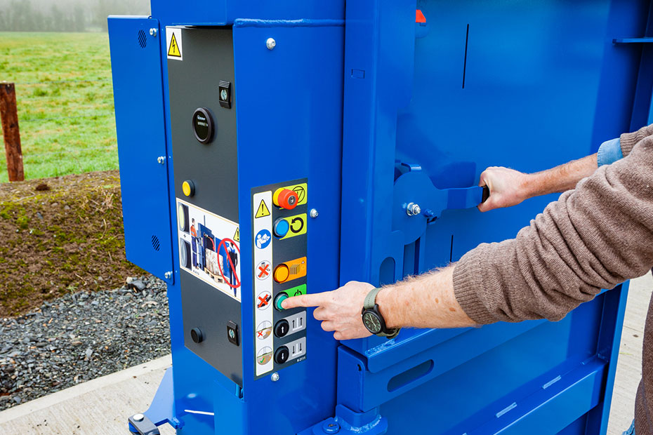 Plc controls on a 100 baler