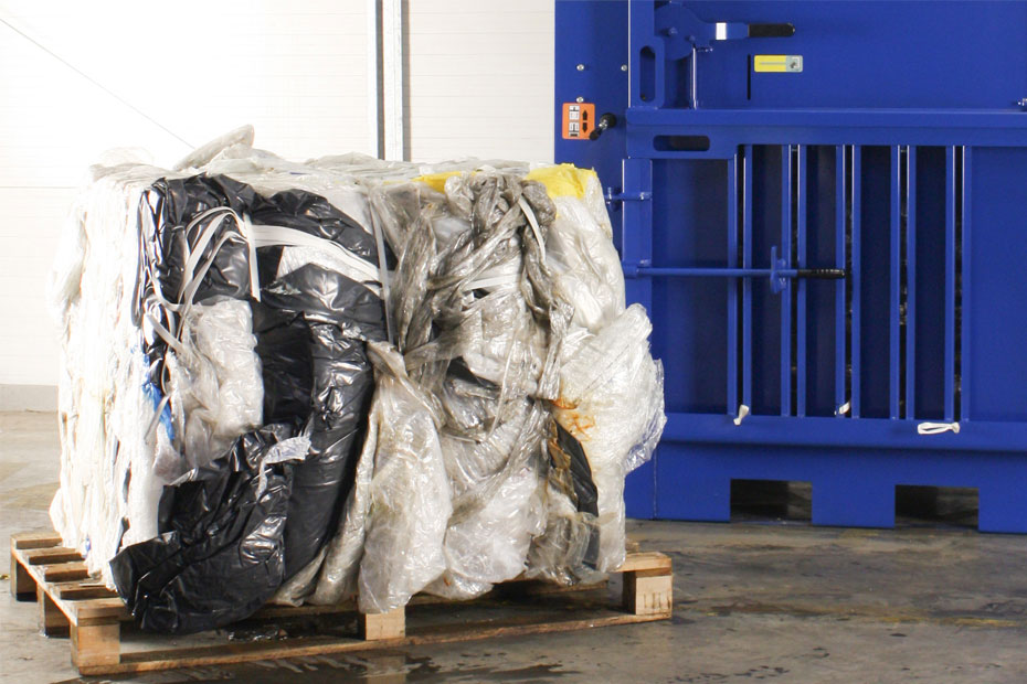 A bale of Plastic film from a 150 baler 