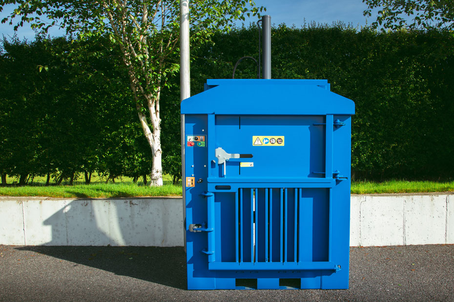 a 150 baler in blue