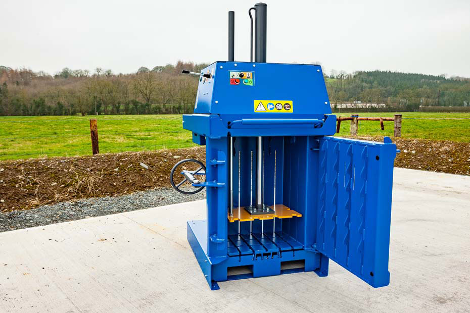 60 HD vertical baler with door open